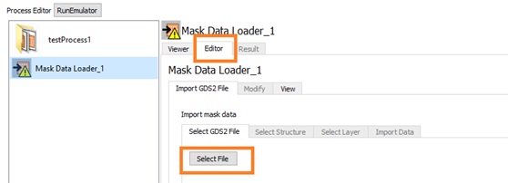 Selecting a GDSII file