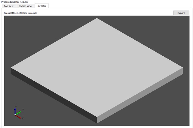 Emulation result, 3D view