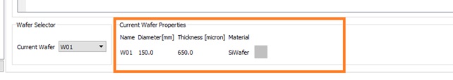 Selecting the current wafer